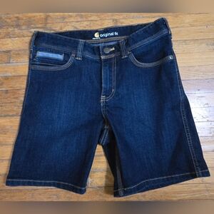 Carhartt Sibley Original Fit Denim Shorts Dark Wash Women's 6
